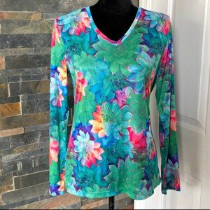 Reel Legends Reel-Tec Floral Long Sleeve Shirt M